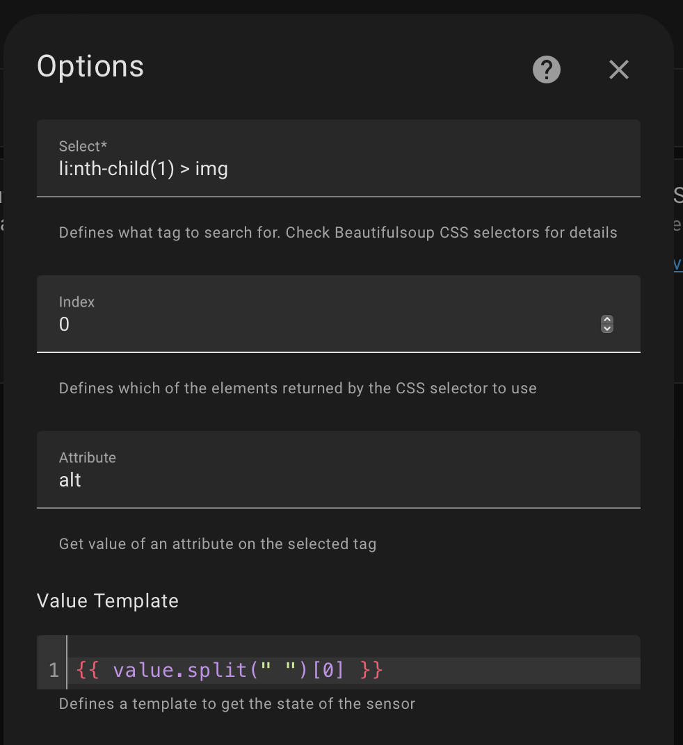 Bin colour sensor configuration